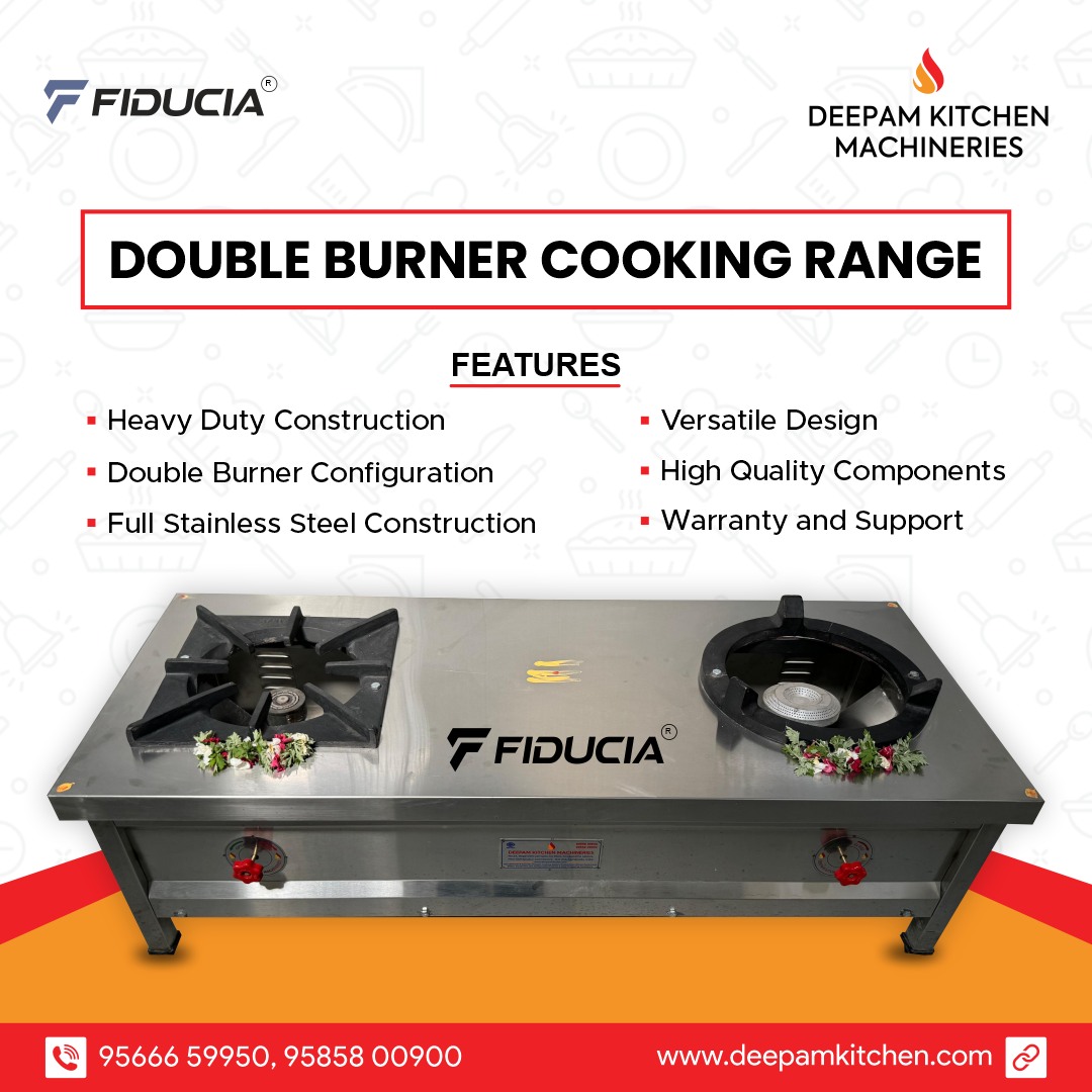 Fiducia Cook Master – Commercial Double Burner Gas Stove