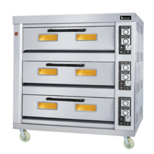 Gas Based Three Deck Oven With 9 Trays