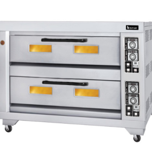 Two deck electric oven with 6 trays