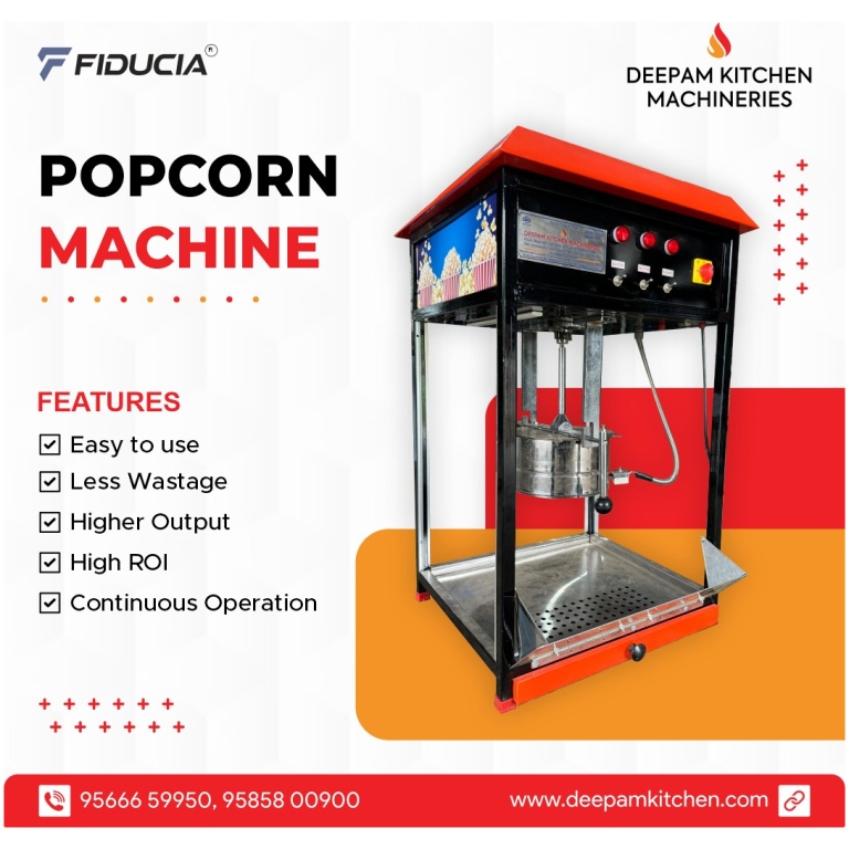 Fiducia Pop Flame Commercial Gas Popcorn Machine