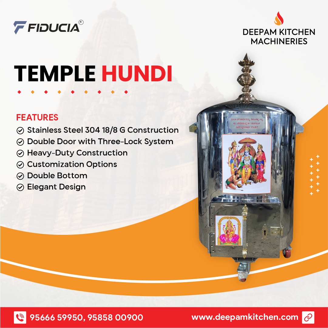 Fiducia Stainless Steel Temple Hundi