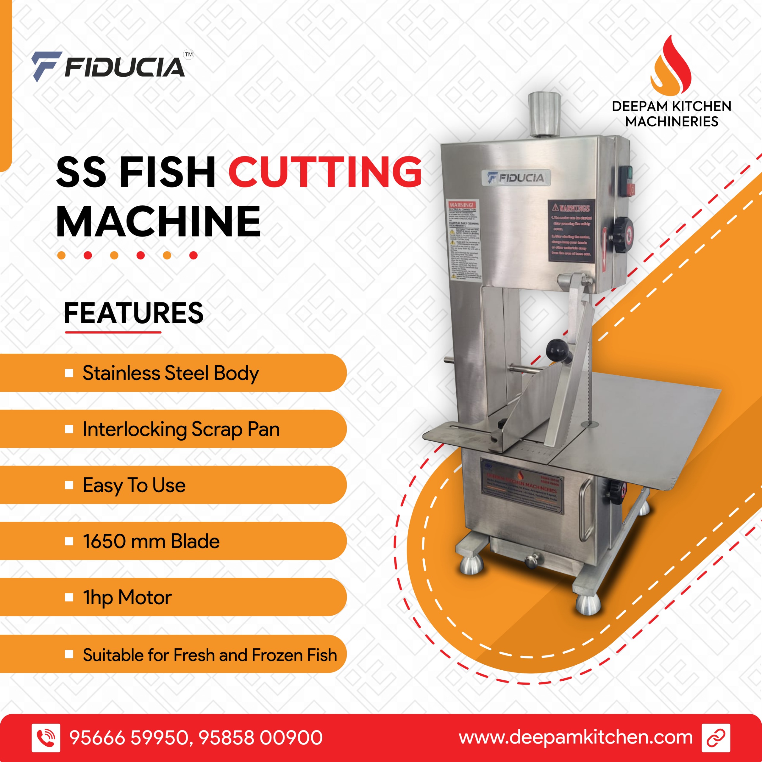 Explore our Fish Cutting Machine Manufactured by Deepam Kitchen Machineries That Offers Precision In Every Slice