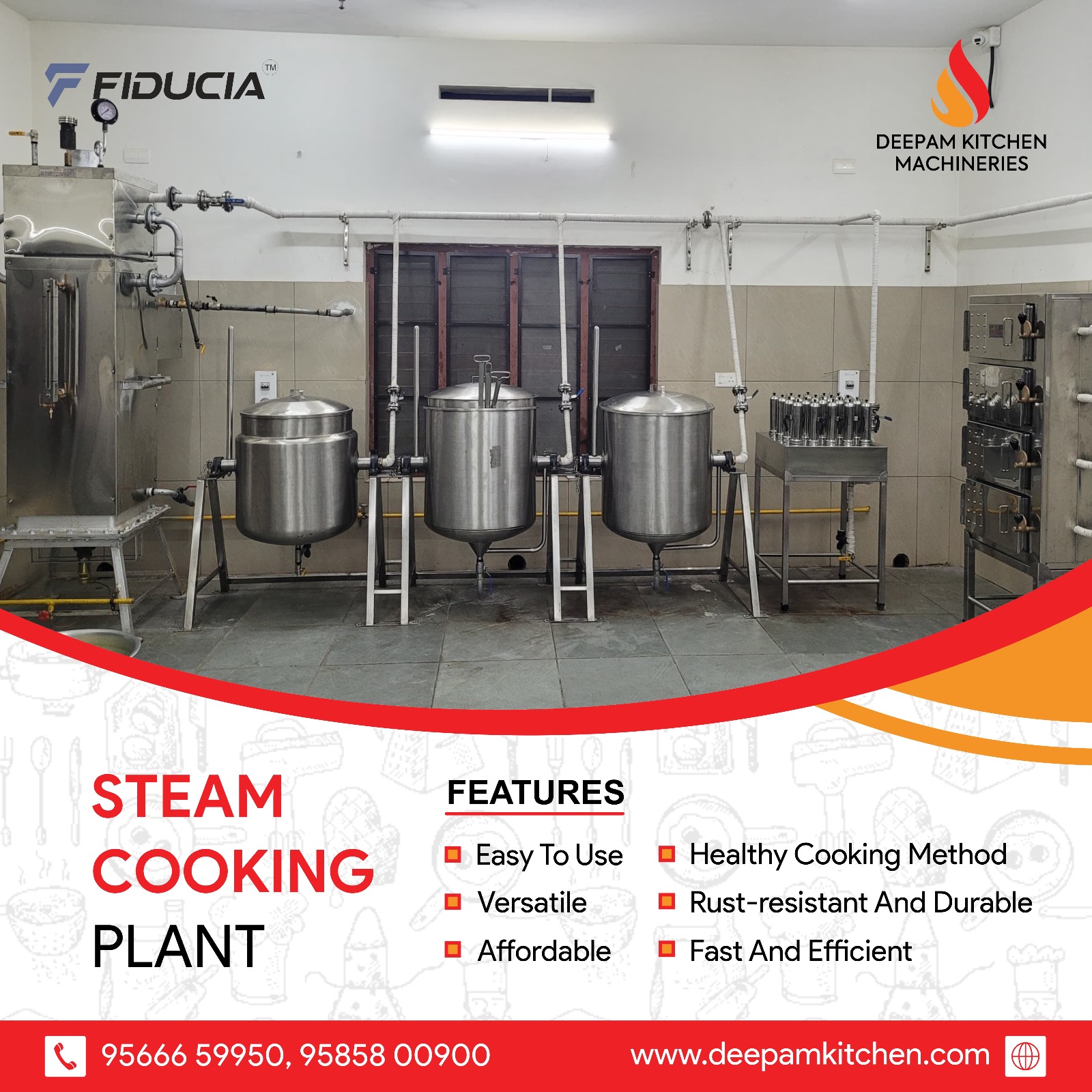 Discover The No.1 Steam cooking plant  manufacturers – Deepam Kitchen Machineries: