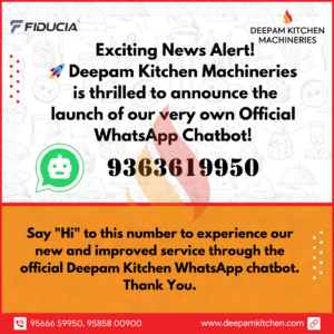 whatsapp chatbot introduced by deepam kitchen