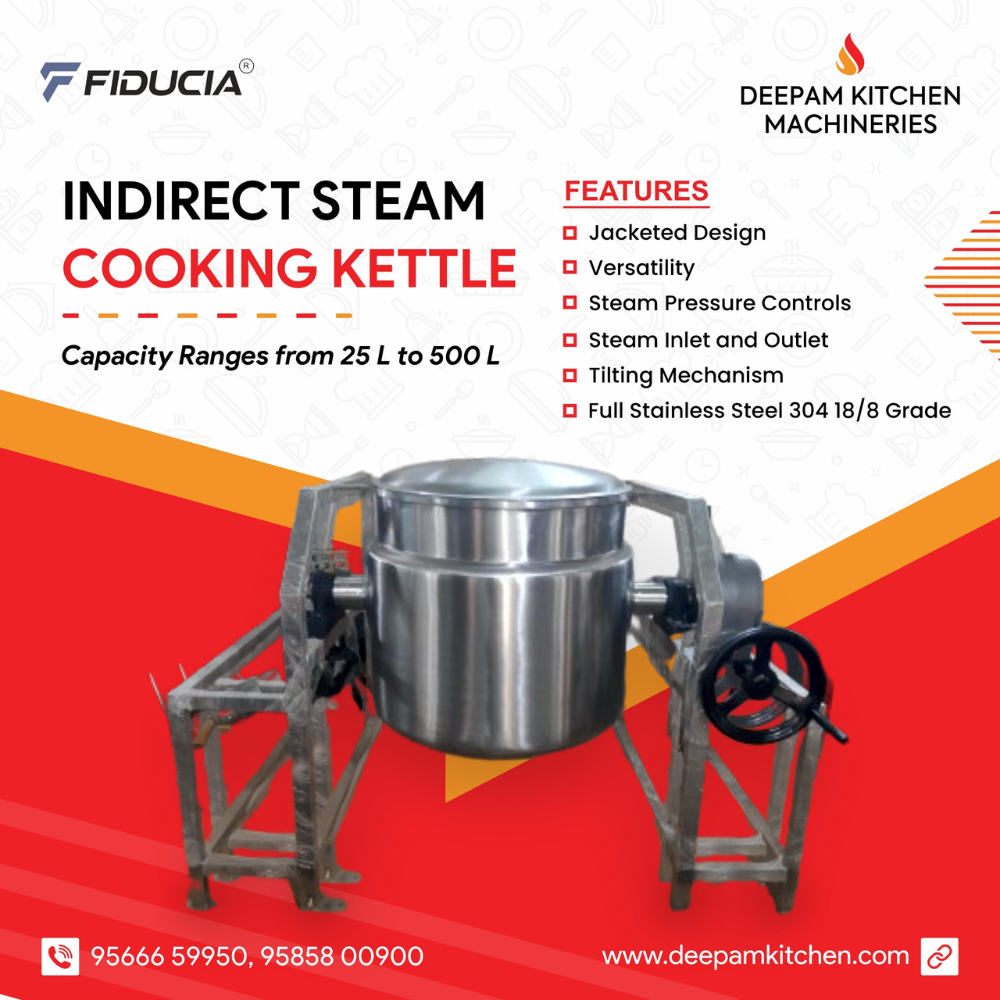 indirect steam cooking kettle