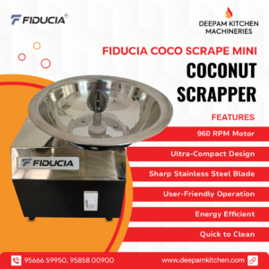 Fiducia Coco Scrape Mini Commercial SS Coconut Scrapper