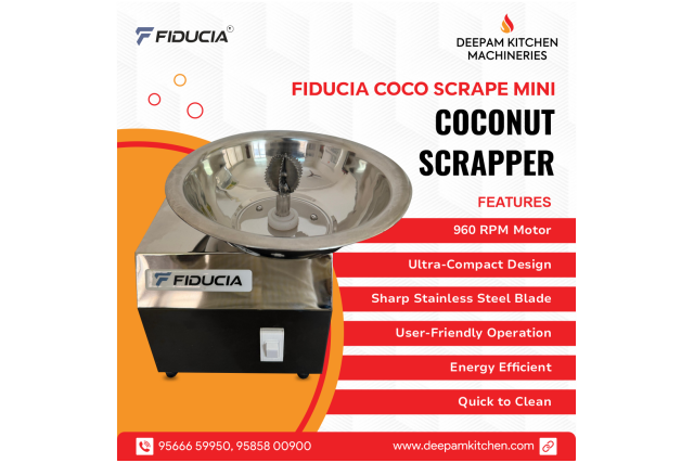 Fiducia Coco Scrape Mini Commercial SS Coconut Scrapper