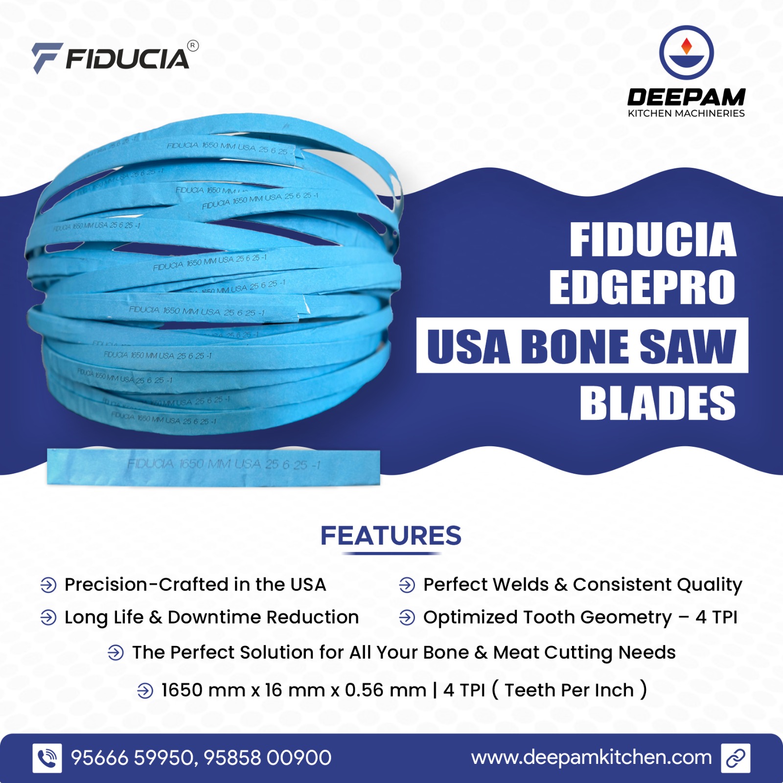 USA-Imported Bone Saw Machine Blades by Fiducia